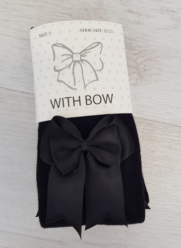 Black bow tights