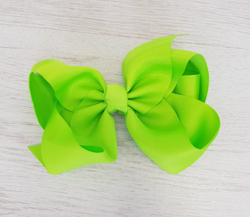 Lime green hair bow