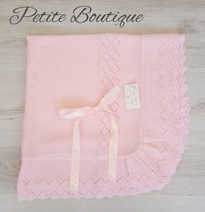 Spanish pink bow ribbon shawl