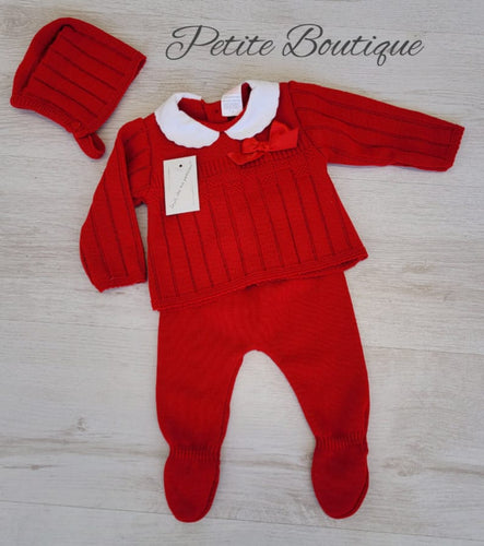 Spanish red 3pc knit set