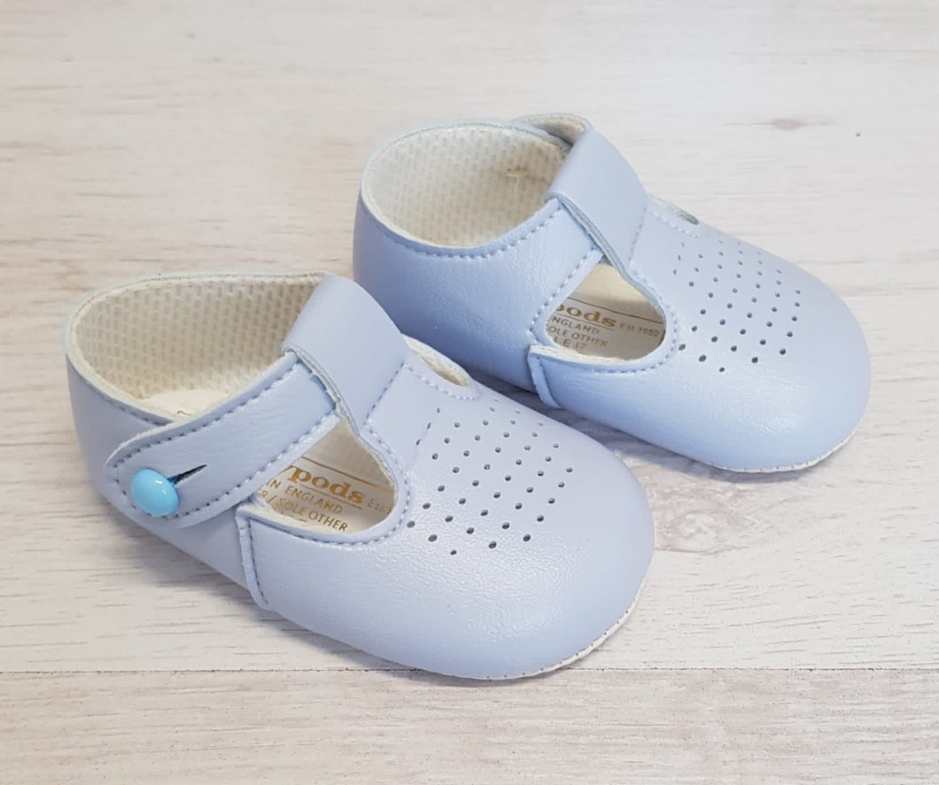 Matte blue soft sole shoes