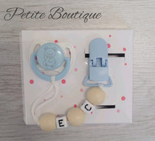 Load image into Gallery viewer, Spanish dolls white/blue sunny &amp; dummy clip