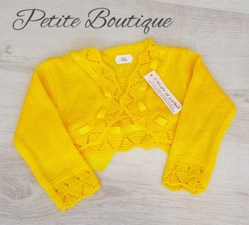 Spanish dark yellow ribbon bolero