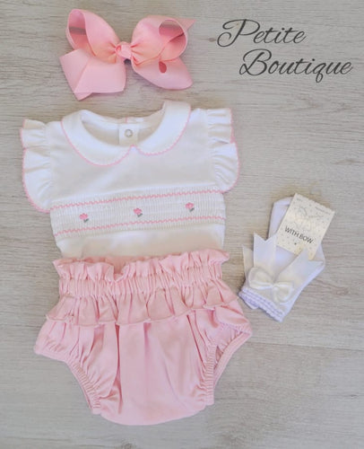 Spanish pink smock top & jam pants