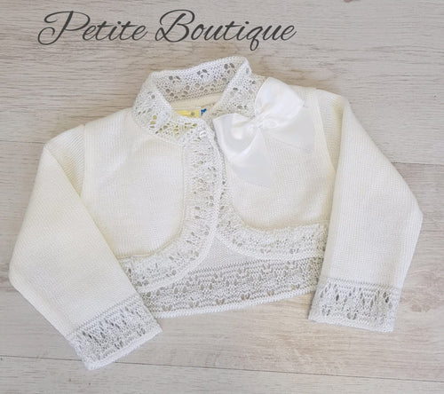 White bow bolero