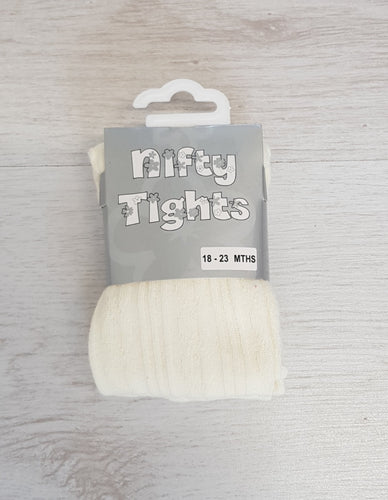 Cream ribbed tight