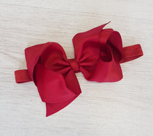 Load image into Gallery viewer, Burgundy hair bow