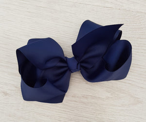 Navy blue hair bow