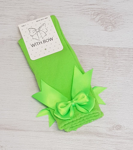 Bright green knee high socks