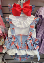 Load image into Gallery viewer, Babine shirt &amp; braces romper set