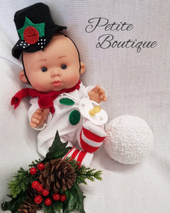 Spanish scented Christmas snow boy doll 26m with dummy❄️