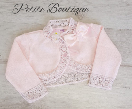 Pink bow bolero