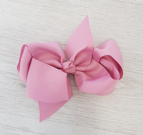Dusky pink hair bow